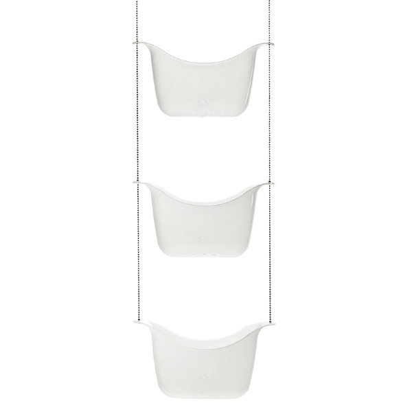 Umbra Bask White Hanging Bathroom Shower Tidy - White - 022360-670 Profile Large Image