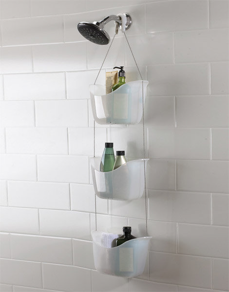 Umbra Bask White Hanging Bathroom Shower Tidy - White - 022360-670 Large Image