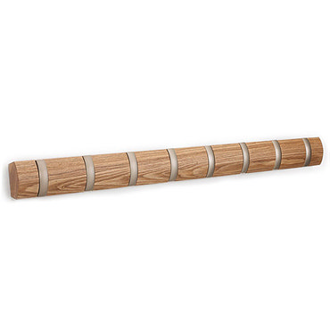 Umbra Flip Wall-Mount 8 Hook Rack - Natural - 318858-390 Profile Large Image