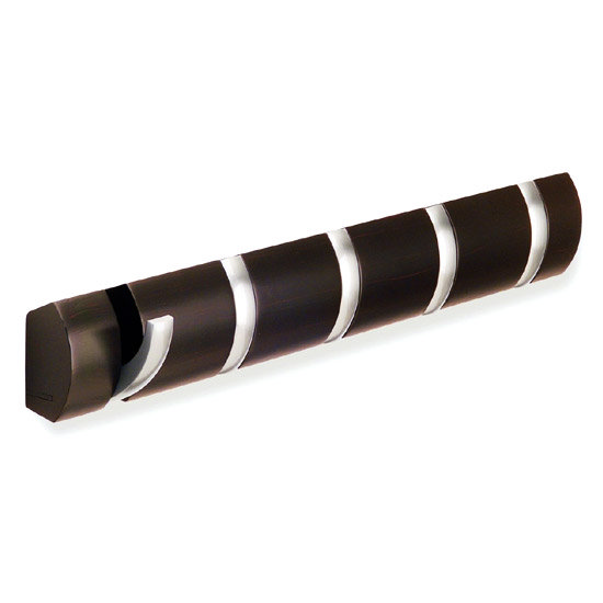 Umbra Flip Wall-Mount 5 Hook Rack - Espresso - 318850-213 Large Image