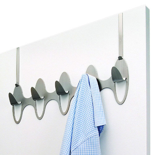 Umbra Peel 5 Hook Metal Over-The-Door Hook - Nickel - 318344-410 Profile Large Image