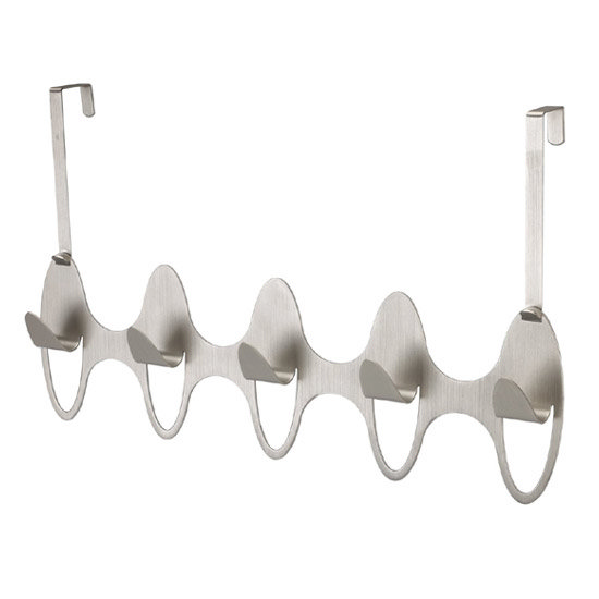 Umbra Peel 5 Hook Metal Over-The-Door Hook - Nickel - 318344-410 Large Image