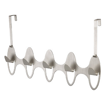 Umbra Peel 5 Hook Metal Over-The-Door Hook - Nickel - 318344-410 Profile Large Image