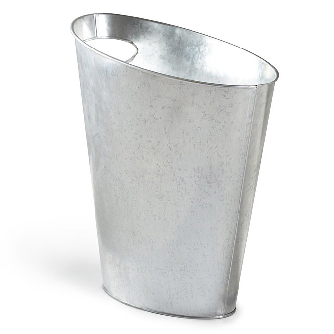 Umbra - Skinny Steel Metal Can - Galvanized - 082625-229 Large Image