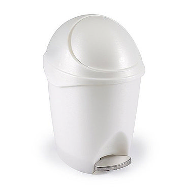 Umbra Visor 6 Litre Can - White/Metallic Nickel - 084150-491 Profile Large Image