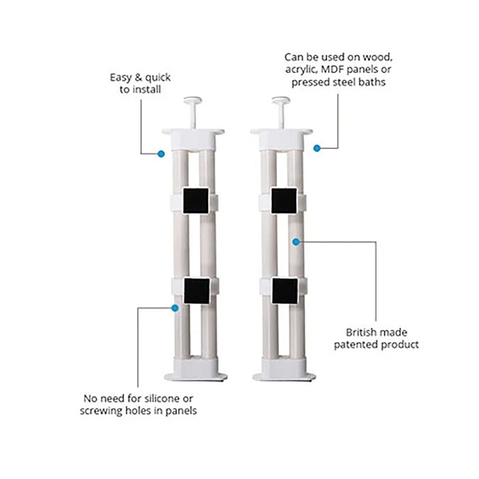 Unipanel Bath Panel Fixing Kit - 2 Piece  Feature Large Image