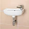 Unispace 450 1 Tap Hole Ceramic Cloakroom Basin - 231078 Large Image