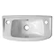 Unispace 450 2 Tap Hole Ceramic Cloakroom Basin - 231073 Profile Large Image