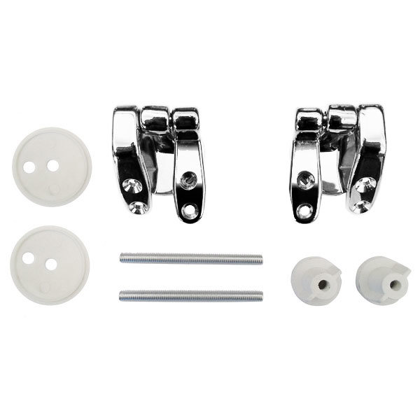 Universal Chrome Hinge Set for Wooden Toilet Seats Large Image