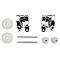 Universal Chrome Hinge Set for Wooden Toilet Seats Large Image