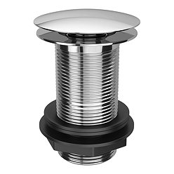 Unslotted Click Clack Basin Waste - Chrome Large Image