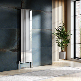 Urban Chrome Vertical Single Panel Radiator (1800mm High) 452mm Wide
