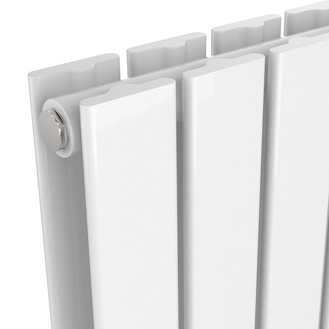 Urban 1800 x 300mm Vertical Double Panel White Radiator  Profile Large Image