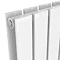 Urban 1800 x 300mm Vertical Double Panel White Radiator  Profile Large Image