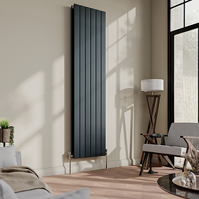 Urban Vertical Radiator - Anthracite - Double Panel (1800mm High) 456mm Wide