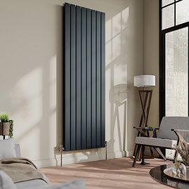 Urban Vertical Radiator - Anthracite - Double Panel (1800mm High) 608mm Wide