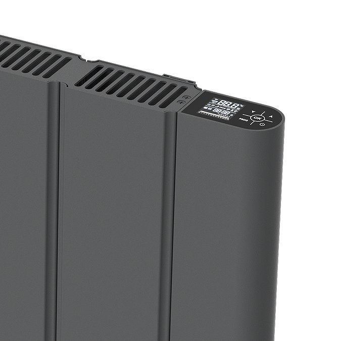 Urban 500 x 1167mm Smart WiFi Aluminium Electric Radiator - 2000W Anthracite