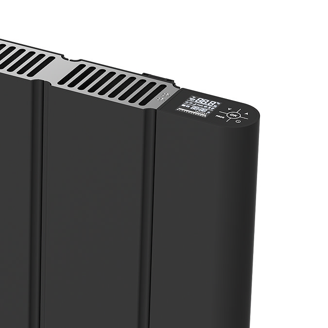 Urban 500 x 1167mm Smart WiFi Aluminium Electric Radiator - 2000W Matt Black