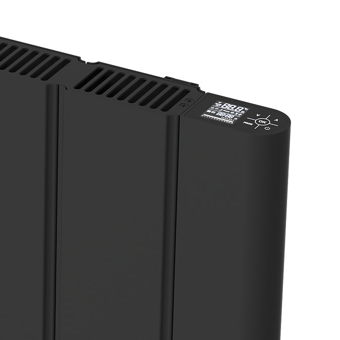 Urban 500 x 724mm Smart WiFi Aluminium Electric Radiator - 1000W Matt Black