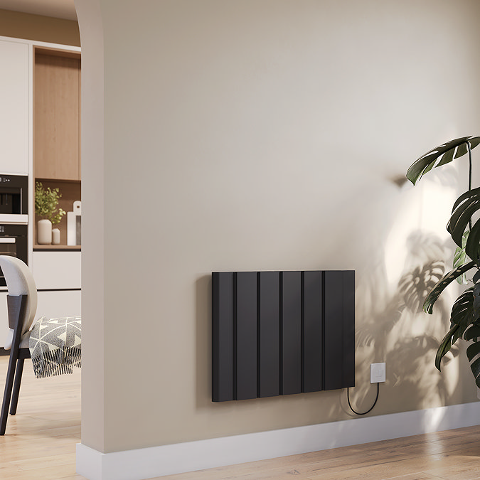 Urban 500 x 724mm Smart WiFi Aluminium Electric Radiator - 1000W Matt Black