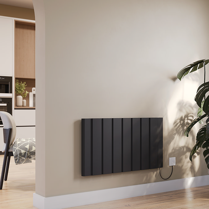 Urban 500 x 946mm Smart WiFi Aluminium Electric Radiator - 1500W Matt Black