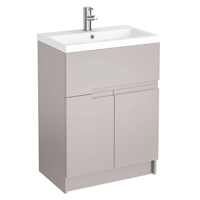 Urban 600mm Cashmere Compact Floorstanding Vanity Unit + Close Coupled Toilet  Feature Large Image
