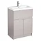 Urban 600mm Cashmere Compact Floorstanding Vanity Unit + Close Coupled Toilet Feature Large Image