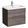 Urban 600mm Grey Avola Compact Wall Hung Vanity Unit + Close Coupled Toilet Feature Large Image