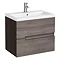 Urban 600mm Grey Avola Compact Wall Hung Vanity Unit + Close Coupled Toilet  Feature Large Image