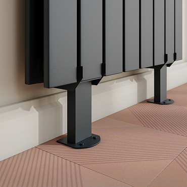 Pair of Urban Anthracite Grey Floor Mounted Radiator Feet