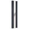 Urban Anthracite Vertical Radiator with Mirror – Double Panel, 1600 x 504mm