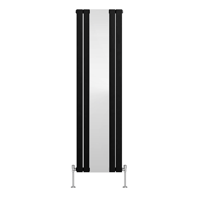Urban Anthracite Vertical Radiator with Mirror – Double Panel, 1800 x 504mm