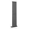 Urban Black Nickel 1600 x 300mm Vertical Single Panel Radiator - 4 Bars  Profile Large Image