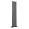 Urban Black Nickel 1600 x 300mm Vertical Single Panel Radiator - 4 Bars  Profile Large Image