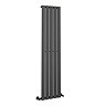 Urban Black Nickel 1600 x 375mm Vertical Single Panel Radiator - 5 Bars  Profile Large Image