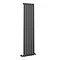 Urban Black Nickel 1600 x 375mm Vertical Single Panel Radiator - 5 Bars  Profile Large Image