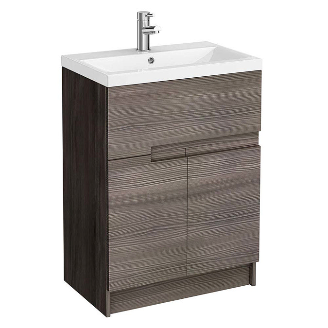Urban Compact 600mm Urban Grey Avola Compact Vanity Unit + Close Coupled Toilet  Feature Large Image