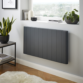 Urban Electric Smart Wifi Aluminium Panel 2000W Energy Saving Horizontal Anthracite Radiator - 500 x 907mm