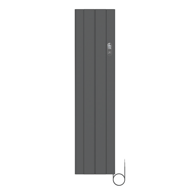 Urban Electric Smart WiFi Aluminium Radiator – 1000W Vertical Anthracite Panel Heater, 1600 x 392mm