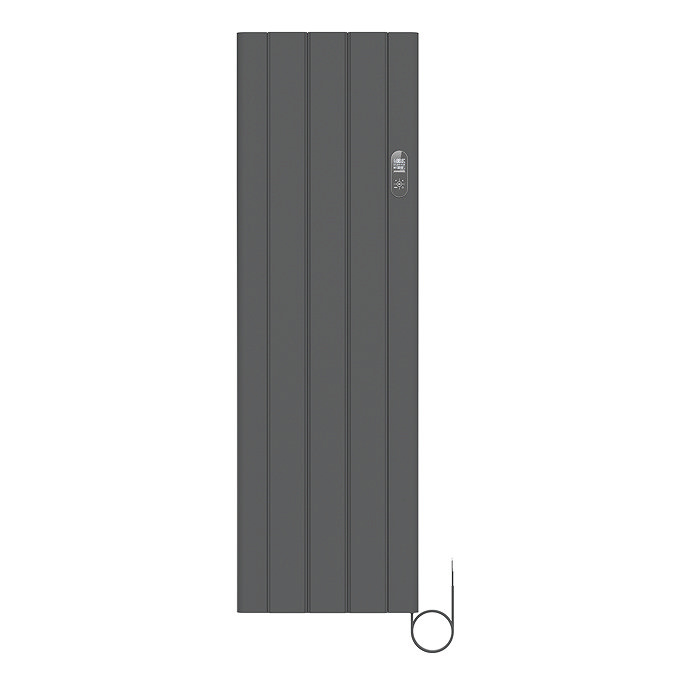 Urban Electric Smart WiFi Aluminium Radiator – 1500W Vertical Anthracite Panel Heater, 1600 x 503mm