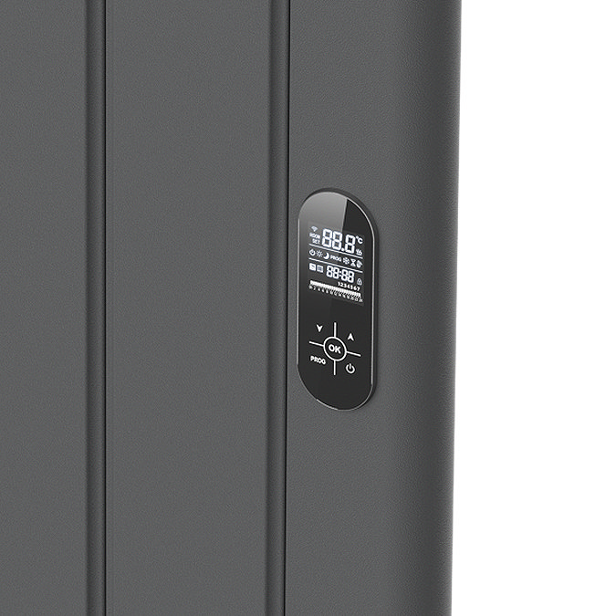 Urban 1600 x 614mm Smart WiFi Aluminium Electric Radiator - 2000W Anthracite