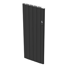 Urban Electric Smart WiFi Aluminium Radiator – 2000W Vertical Matt Black Panel Heater, 1600 x 614mm