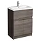 Urban Grey Avola Modern Sink Vanity Unit + WC Toilet Unit Package Profile Large Image