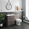 Urban Grey Avola Modern Sink Vanity Unit + WC Toilet Unit Package Large Image