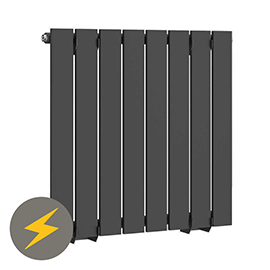 Urban H600 x W608mm Anthracite Electric Only Single Panel Radiator with Bluetooth Thermostatic Element