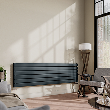 Urban Horizontal Radiator - Anthracite - Double Panel (1600mm Wide)