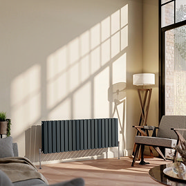 Urban Horizontal Radiator - Anthracite - Double Panel (400mm High x 1180mm Wide)