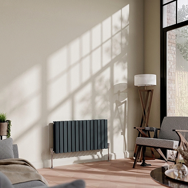 Urban Horizontal Radiator - Anthracite - Double Panel (400mm High) 826mm Wide