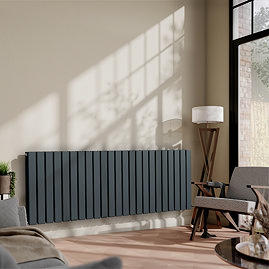 Urban Horizontal Radiator - Anthracite - Double Panel (600mm High) 1748mm Wide