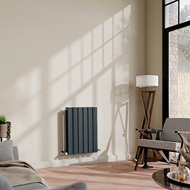 Urban Horizontal Radiator - Anthracite - Double Panel (600mm High) 456mm Wide